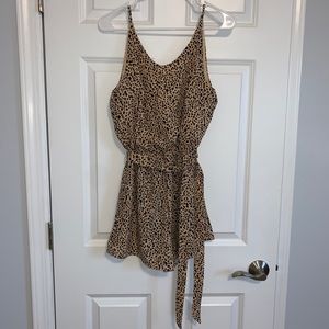 Cheetah print romper. Size M.